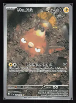 Stunfisk Holo Illustration Rare Pokemon SV08: Surging Sparks 202/191 NM - Image 1