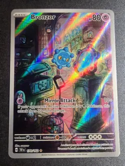 Bronzor 170/162 NM Temporal Forces Illustration Rare Pokemon - Image 1