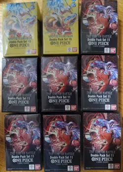 One Piece TCG: OP-16 & OP-15 Double Pack Set Lot of 9 New Sealed - Image 1