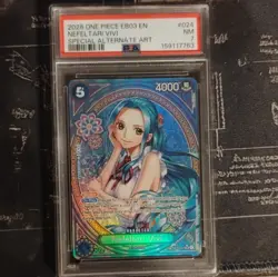 One Piece CCG Nefeltari Vivi EB03-024 Heroines Alt Art Foil SR PSA 7 EN - Image 1
