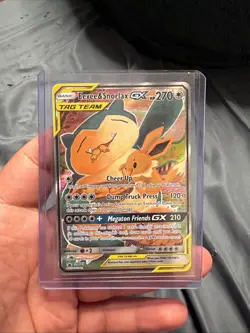Pokemon TCG Eevee & Snorlax GX SM169 Tag Team Promo Card - Image 1
