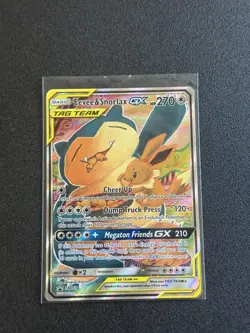 Pokemon Eevee Snorlax GX TCG Tag Team SM169 Black Star Promo Card NM/M Condition - Image 1