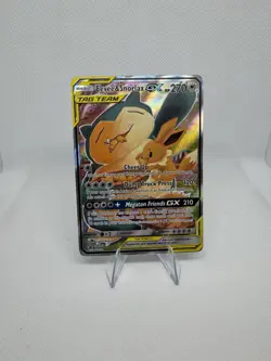 Pokemon TCG Eevee & Snorlax GX SM169 Sun And Moon TAG TEAM Promo Card - Image 1