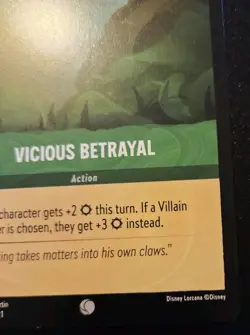 Vicious Betrayal 100/204 Common The First Chapter Disney Lorcana TCG - Image 5