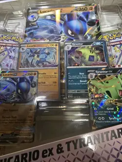 Lucario And Tyranitar Ex Pokemon TCG Prismatic EX Premium Collection Box Set - Image 4