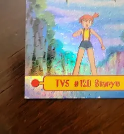 MP! Textured Rainbow FOIL TV5 Staryu #120 Topps Pokemon Series 1 TV AnimationEd - Image 2