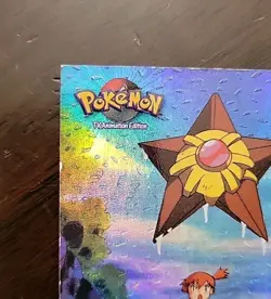 MP! Textured Rainbow FOIL TV5 Staryu #120 Topps Pokemon Series 1 TV AnimationEd - Image 3