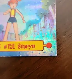 MP! Textured Rainbow FOIL TV5 Staryu #120 Topps Pokemon Series 1 TV AnimationEd - Image 5