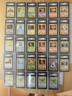 63 Vintage Pokemon Including Shadowless Charizard, Venusaur, Bs Blastoise & More - Image 3