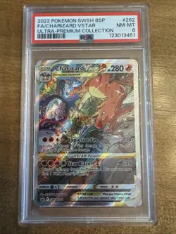 2022 POKEMON SWSH BLACK STAR PROMO #262 FA/CHARIZARD VSTAR ULTRA-PREMIUM PSA 8 - Image 1
