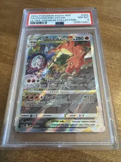 2022 POKEMON SWSH BLACK STAR PROMO #262 FA/CHARIZARD VSTAR ULTRA-PREMIUM PSA 8 - Image 3