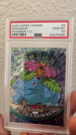2000 Topps Chrome Pokemon Series 1 #03 Venusaur PSA 10 - Image 2