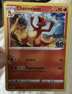 Pokemon TCG Charmeleon Pokemon GO 009/078 Regular Uncommon - Image 1
