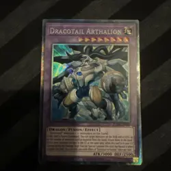 JUSH-EN006 Dracotail Arthalion Collector’s Rare 1st Ed YuGiOh - Image 1