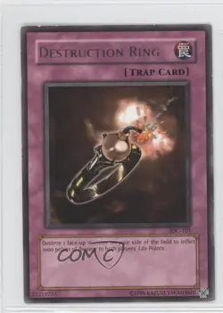 Destruction Ring Unlimited YuGiOh Invasion of Chaos #IOC-101 2004 READ - Image 1