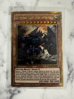 OBELISK THE TORMENTOR GOLD SECRET RARE MOVIE PROMO YUGIOH MVPC-EN001 - Image 1