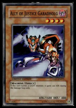 Ally of Justice Garadholg Hidden Arsenal HA01-EN015 MP YuGiOh TCG | Buy 10 Get 1 - Image 1