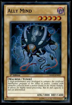 Ally Mind Hidden Arsenal 2 HA02-EN017 MP YuGiOh TCG | Buy 10 Get 10 Free - Image 1