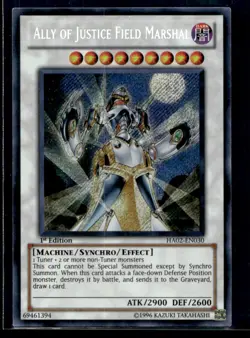 Ally of Justice Field Marshal Hidden Arsenal 2 HA02-EN030 MP YuGiOh TCG | Buy 10 - Image 1