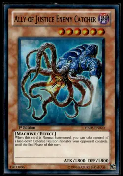 Ally of Justice Enemy Catcher Hidden Arsenal 2 HA02-EN020 MP YuGiOh TCG | Buy 10 - Image 1