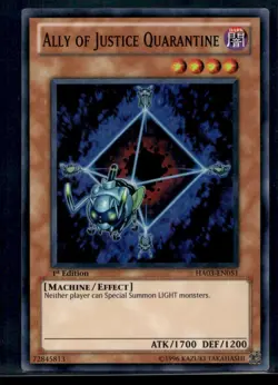 Ally of Justice Quarantine Hidden Arsenal 3 HA03-EN051 MP YuGiOh TCG | Buy 10 Ge - Image 1
