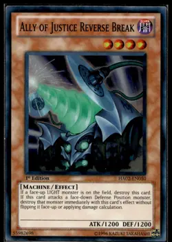 Ally of Justice Reverse Break Hidden Arsenal 2 HA02-EN050 MP YuGiOh TCG | Buy 10 - Image 1