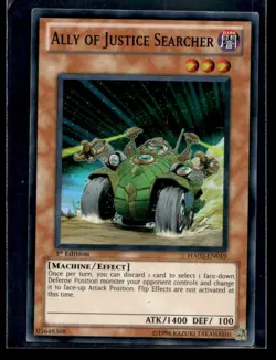 Ally of Justice Searcher Hidden Arsenal 2 HA02-EN019 MP YuGiOh TCG | Buy 10 Get - Image 1