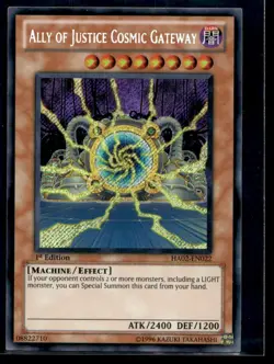 Ally of Justice Cosmic Gateway Hidden Arsenal 2 HA02-EN022 MP YuGiOh TCG | Buy 1 - Image 1