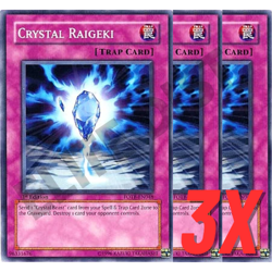 Yugioh Crystal Raigeki (FOTB-EN048) 1st Edition (NEAR MIINT) (3X) - Image 1