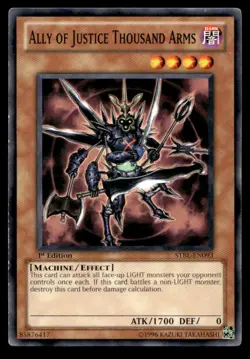 Ally of Justice Thousand Arms Starstrike Blast STBL-EN093 MP YuGiOh TCG | Buy 10 - Image 1