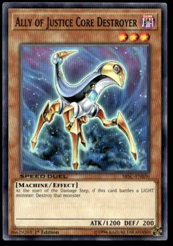 Ally of Justice Core Destroyer Speed Duel: Scars of Battle SBSC-EN036 MP YuGiOh - Image 1