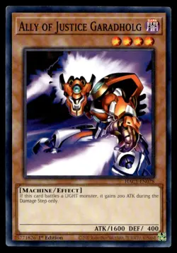 Ally of Justice Garadholg Hidden Arsenal: Chapter 1 HAC1-EN078 MP YuGiOh TCG | B - Image 1