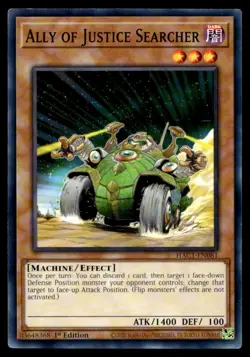 Ally of Justice Searcher Hidden Arsenal: Chapter 1 HAC1-EN081 MP YuGiOh TCG | Bu - Image 1