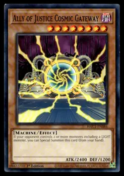 Ally of Justice Cosmic Gateway Hidden Arsenal: Chapter 1 HAC1-EN084 MP YuGiOh TC - Image 1