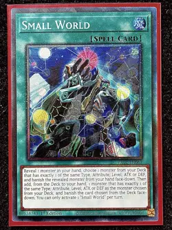 Small World Collector’s Rare 1st Edition Mint Yu-Gi-Oh! Card [RA01-EN067] - Image 1