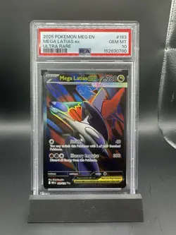 2025 Pokemon Mega Evolution Latias ex Ultra Rare PSA 10 Gem Mint #163/132 - Image 1