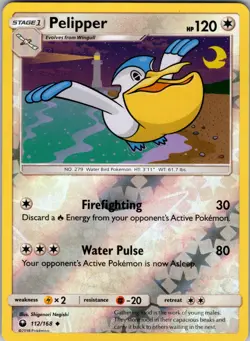 Pelipper 112/168 SM - Celestial Storm Pokemon TCG LP-NM - Image 1