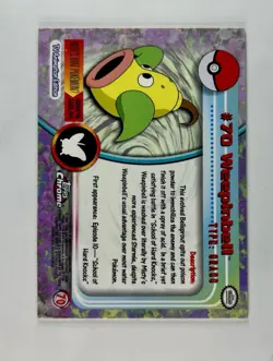 Weepinbell 2000 Topps Chrome Pokemon Series 1 #70 * Mod Play - Image 2