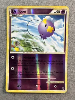 Drifloon 46/90 Common HGSS Undaunted Pokemon Reverse Holo - Image 1
