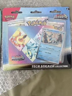 Pokemon TCG Prismatic Evolutions Tech Sticker Collection Sealed Lot of 3 - Image 4
