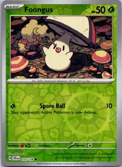 Foongus 010/159 Common Journey Together Pokemon Reverse Holo Near Mint - Image 1