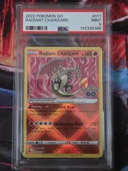 Pokemon Go Radiant Charizard PSA 9 Mint 011/078 Holo Radiant Rare TCG #1 - Image 1