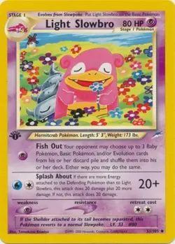 Pokemon Card - Neo Destiny 51/105 - LIGHT SLOWBRO (uncommon) *1st Edition* - NM - Image 1