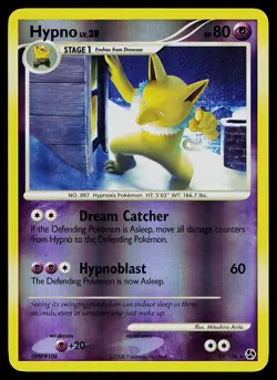 Pokemon Card - Hypno Great Encounters 19/106 Reverse Holo Rare - Image 1