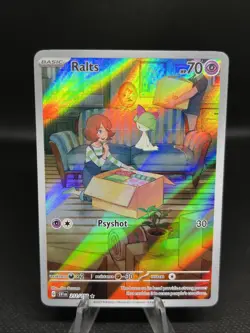 Pokemon TCG Ralts 211/198 Scarlet & Violet Base Set Illustration Rare Card - NM - Image 1