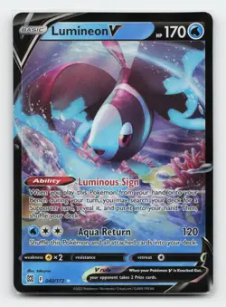 Lumineon V 040/172 Ultra Rare SWSH09: Brilliant Stars Pokemon Card - Image 1