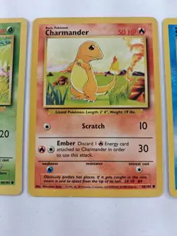 Pokemon Base Set Starters - Bulbasaur Charmander Squirtle - Exact Cards! - Image 3