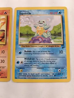 Pokemon Base Set Starters - Bulbasaur Charmander Squirtle - Exact Cards! - Image 4