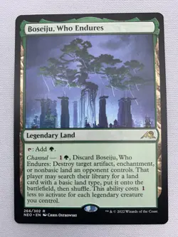 Magic The Gathering MTG Boseiju, Who Endures R #266/302 Neon Dynasty NF NM/M - Image 1