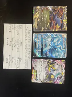 Pokemon TCG 3 Card Bundle Alolan ninetales GX GarchompEx MetagrossEX - Image 3